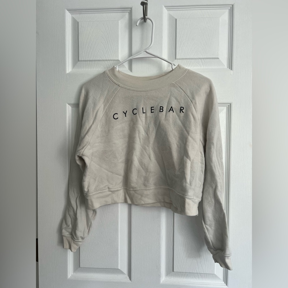 Cream CYCLEBAR cropped sweatshirt